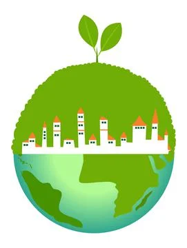 Green World , Save Nature Concept Illustration Stock Illustration