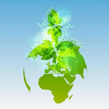 Green world, vector. Stock Illustration