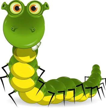 Green worm Stock Illustration