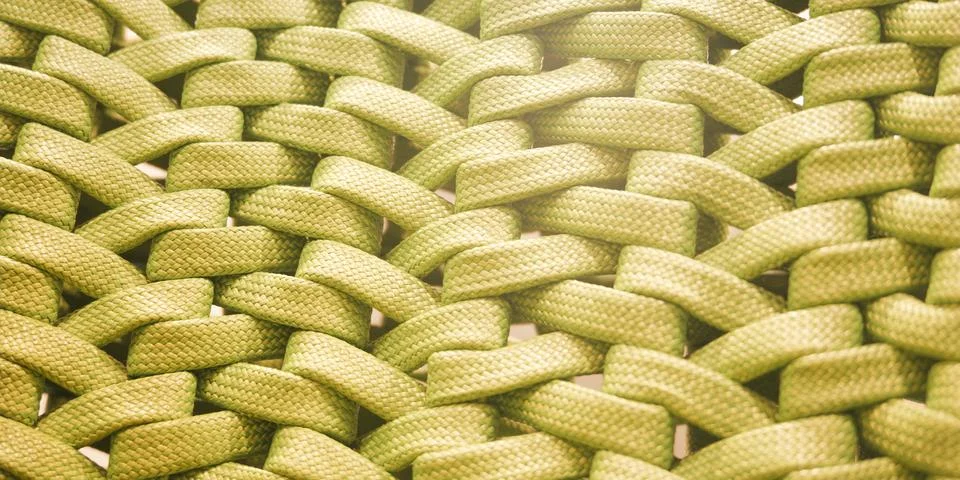 Green Woven Pattern Texture Full Frame Background Abstract Stock Photos