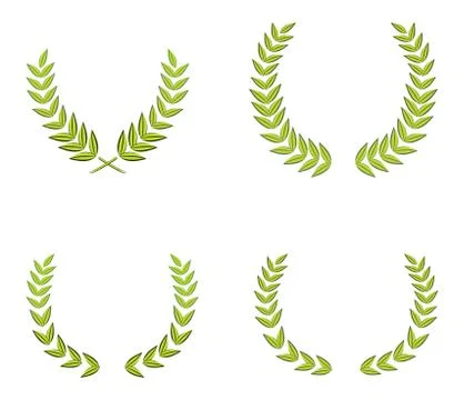 Green wreaths Stock Illustration