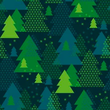 Green Xmas geometry abstract pattern. Illustrazione stock