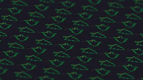 Green Xmas tree outline background motion for Christmas seasonal celebration Stock Footage 166557136