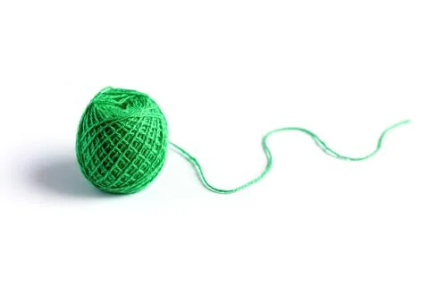 Green yarn thread Stock Photos