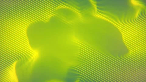 Green-yellow abstract wave pattern. 3d rendering digital animation 4K Video stock 253769101