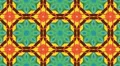 Green, yellow and red Kaleidoscope background, loop HD Footage