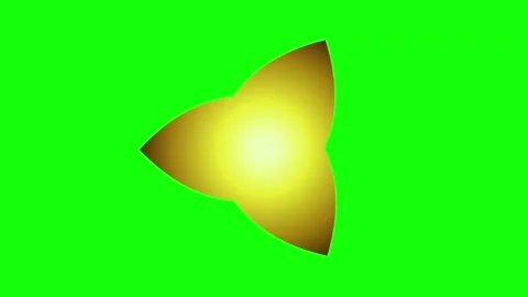 Green Yellow Fish Triangle Horizontal 16:9 Green Screen Video stock 340461267