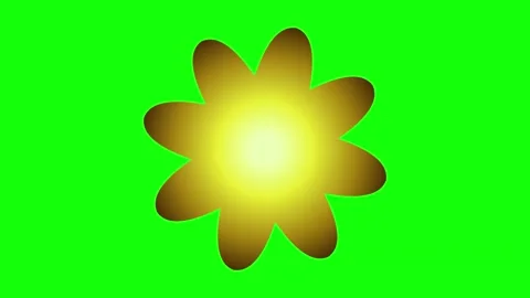 Green Yellow Flower Horizontal 16:9 Green Screen Stock Footage 340461322