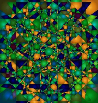 Green yellow patterned background Stock Illustration