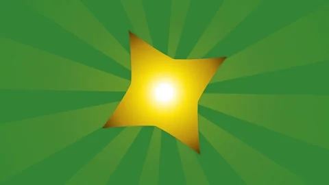 Green Yellow Star Horizontal 16:9 Green Screen Stock Footage 340462248