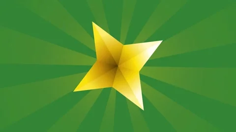 Green Yellow Star Horizontal 16:9 Green Screen Stock Footage 340462293
