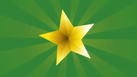 Green Yellow Star Horizontal 16:9 Green Screen Stock Footage 340462318