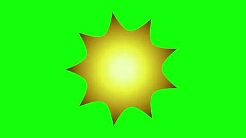 Green Yellow Sun Horizontal 16:9 Green Screen Vídeos de archivo 340461300