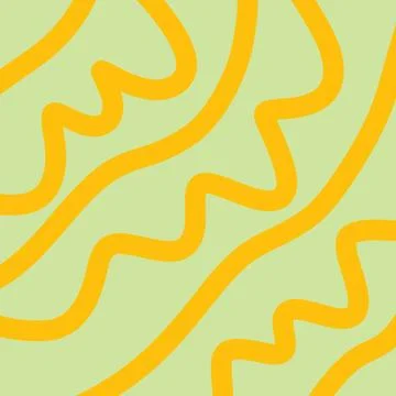 Green Yellow Wavy Line Pattern Background Stock Illustration