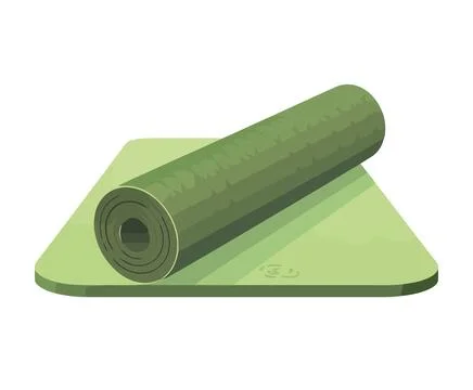 Green yoga mat 스톡 일러스트