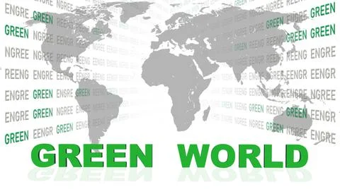 Green zeitgeist - composition of various graphic elements Иллюстрация