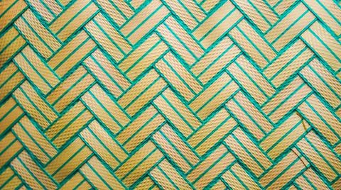 Green zigzag background Stock Photos