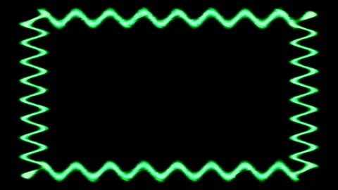 Green Zigzag Frame Stock Footage 284395572
