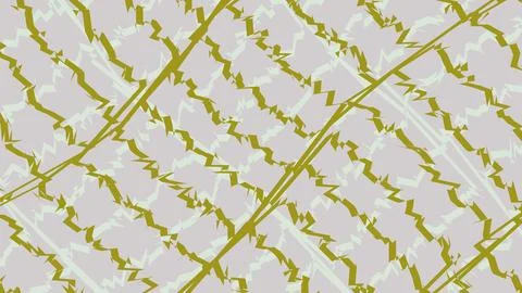 Green zigzag line grid pattern on light gray background Stock Illustration