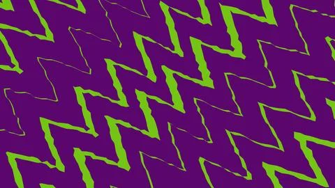 Green zigzag pattern on purple background Illustrazione stock