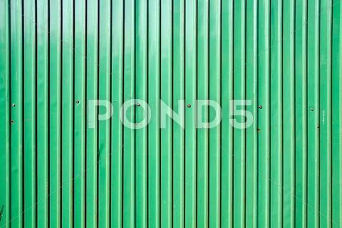 Green zinc wall Stock Photos