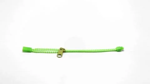 Green zipper Stock Photos