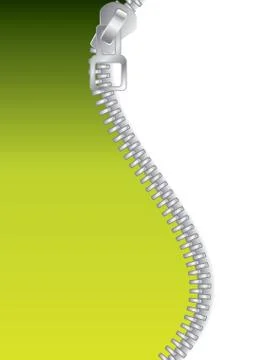 Green zippered Stock Illustration