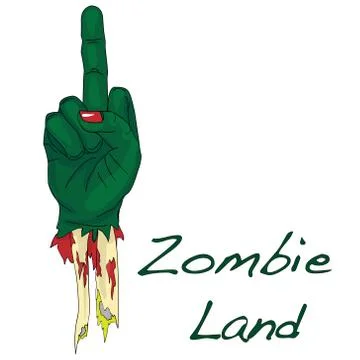Green zombie hand vector Stock Illustration
