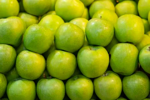 Greenapples background. Stock Photos