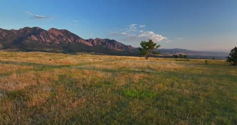 Greenbelt Plateau Flatirons Front Range Boulder Creek neighborhood Chautauqua Stock Footage 316572977