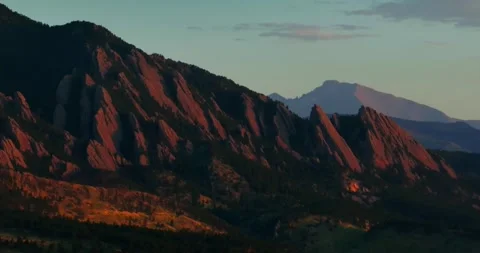 Greenbelt Plateau Flatirons Front Range Boulder Chautauqua Park morning sunrise Stock Footage 316573518