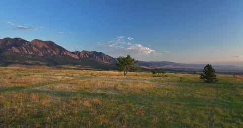 Greenbelt Plateau Flatirons Front Range Boulder Creek neighborhood Chautauqua Stock Footage 316574074
