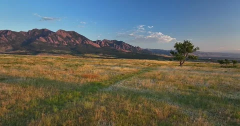 Greenbelt Plateau Flatirons Front Range Boulder Creek neighborhood Chautauqua Stock Footage 316574441