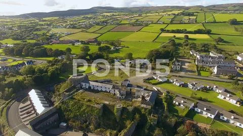 Greencastle Fort Battery Brae County Donegal on Atlantic Ocean Stock Photos