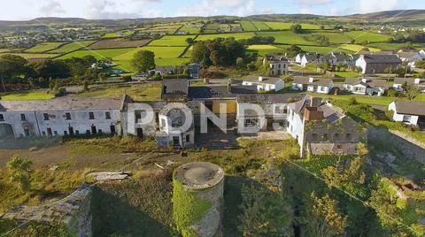 Greencastle Fort Battery Brae County Donegal on Atlantic Ocean Stock Photos