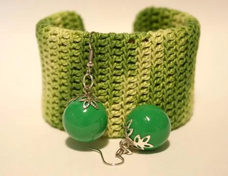 GreenEarrings Stock Photos