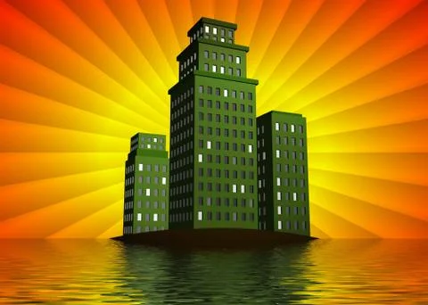 Greener buildings Stock Illustration