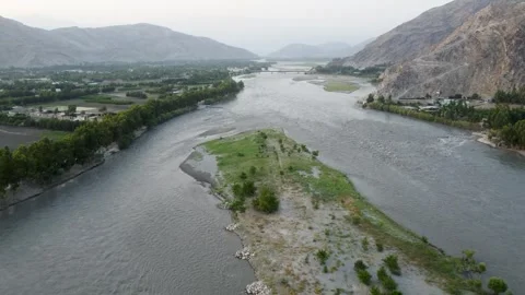 Greenery Along Kabul River Video stock 274475641