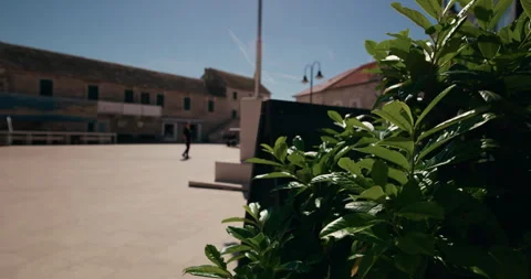 Greenery and Public Square in Primosten Stock-Footage 336932741
