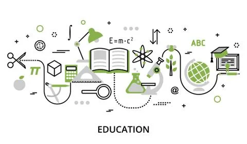 Greenery concept of education process Illustrazione stock