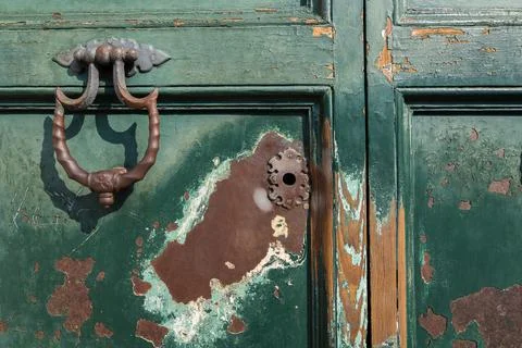 Greengate keyhole at Piazza dei Cavalieri di Malta in Rome. Views of St Pet.. Stock Photos