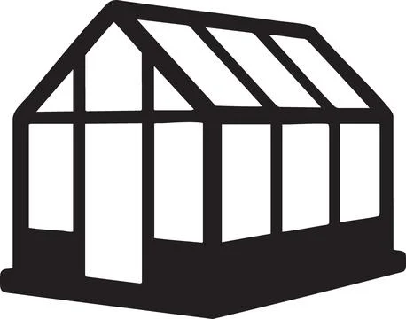 Greenhouse Building Icon Stock Illustration
