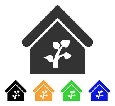 Greenhouse Building Vector Icon Ilustración de archivo
