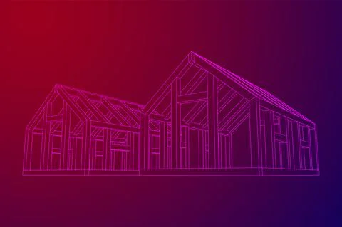 Greenhouse construction frame. Hothouse building object. Warm house Illustrazione stock