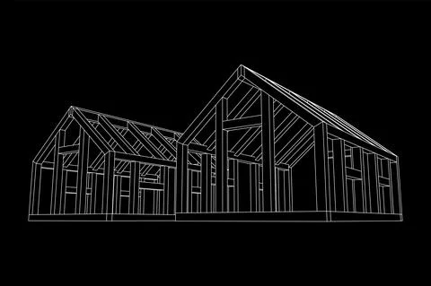 Greenhouse construction frame. Hothouse building object. Warm house Stock Illustration