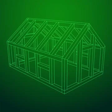 Greenhouse construction frame. Hothouse building object. Warm house Ilustración de archivo