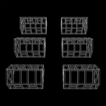Greenhouse construction frame. Hothouse building object. Warm house Ilustración de archivo
