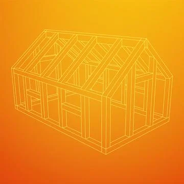 Greenhouse construction frame. Hothouse building object. Warm house Stock Illustration