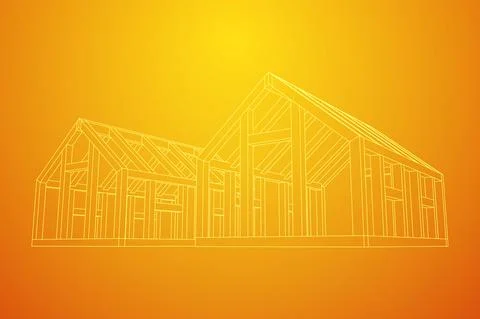 Greenhouse construction frame. Hothouse building object. Warm house Stock Illustration