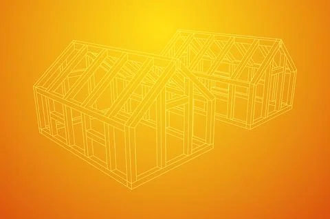 Greenhouse construction frame. Hothouse building object. Warm house Ilustración de archivo